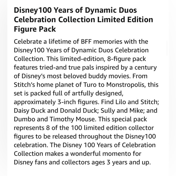 Disney 100 Years of Dynamic Duos Limited Edition - Picture 8 of 8